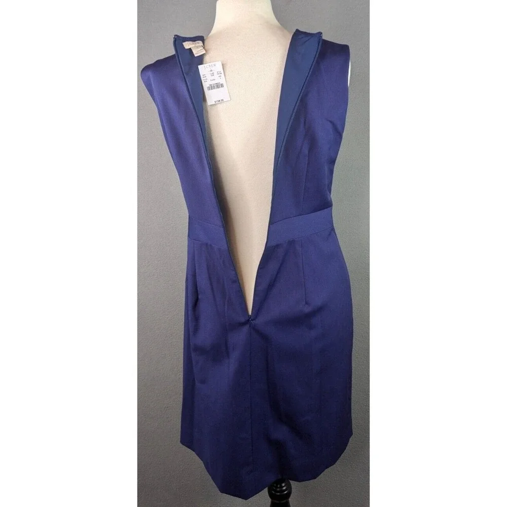 J. Crew Dress Womens Size 4 Purple Sleeveless Sheath Cocktail Luxury $138 NWT